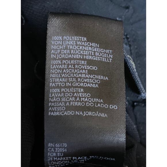 Urban Outfitters Women's Black High Rise Wide Leg Pleated Trousers Pants Size M - Picture 5 of 5